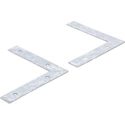 Kąt - kształt litery L - 150 x 150 x 25 x 2 mm, - ocynkowanej - 2 szt.