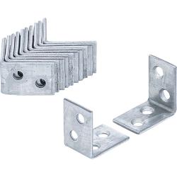 Stuhlwinkel-Satz - 25 x 25 x 15 mm - verzinkt - 12-tlg.
