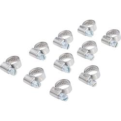 Slangeklemmer - INOX - slange Ø 8 x 12 mm - 10 stk. - trinnløs justering - pris pr sett