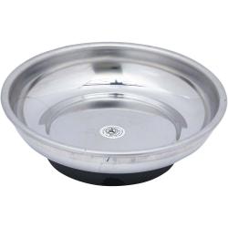 Magnetic adhesive tray - stainless steel - rubber protected - Ø 100 mm