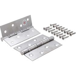 Hinge set - stainless steel - 2 parts - 100 x 40 mm