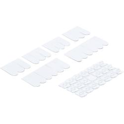 Dekorativt klipsortiment - gjennomsiktig - 20 stykker - 13 x 18 mm