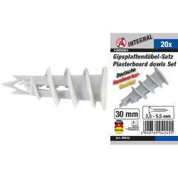 Plasterboard dowel assortment - for screw diameter 3.5 to 5.5 mm - content 20 pieces