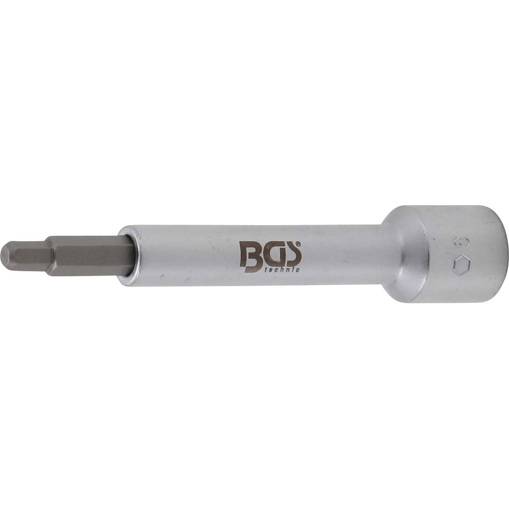 Bit insert - output profile hexagon socket 6 to 8 mm - drive square drive 12.5 mm