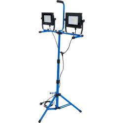 Faretto da lavoro a LED - con 2 elementi luminosi LED SMD da 70 W - incluso supporto