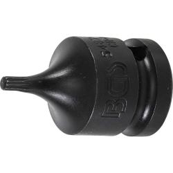 Iskuterän kanta - veto 12,5 mm (1/2 '') neliökäyttö - sisäinen spline M4 - M10
