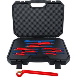VDE Ring wrench set - deep cranked - Width across flats 10 to 24 mm - 10 pcs.