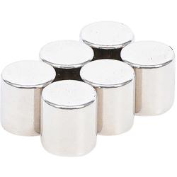 Magnet set - extra strong - diameter 9.5 mm - content 6 pcs - cylindrical shape