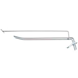 Double hook - with support arm and cross pin - dimensions 300 x 4.8 mm - suitable for Tego system