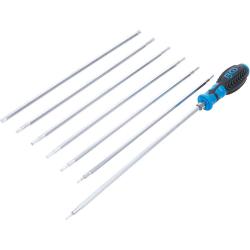 Zestaw wkrętaków z wymiennymi grotami - T-profil (do Torx) - T-profil (do Torx) z otworem - 8 szt.