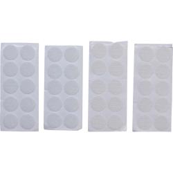 Klettpunkte - Ø 20 mm - Inhalt 20 Hakenpunkte, 20 Flauschpunkte - Farbe weiß