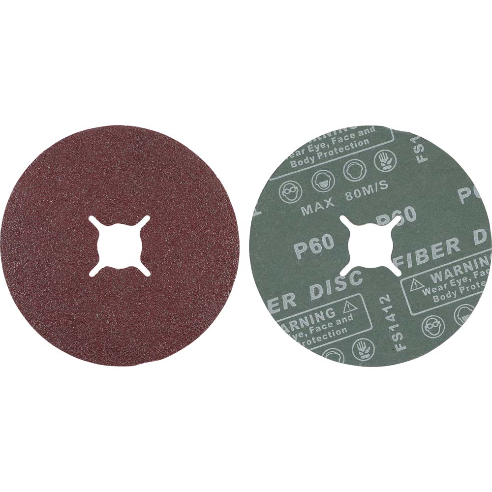 Fiber grinding wheel set - grit 60 and 100 - aluminum oxide - content 10 pcs.