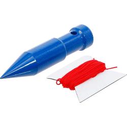 Plumb line set with line - plumb line length 6 m - plumb line weight 200 g