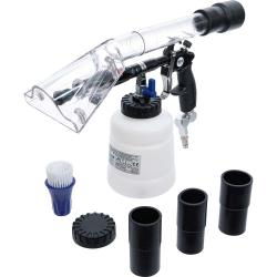Pistolet do czyszczenia sprężonym powietrzem - ze szczotką i przystawką ssącą - ciśnienie robocze 5,5 do 6,2 bara