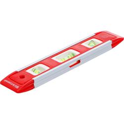Spirit level - with magnet and 3 vials - length 230 mm