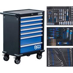 Verkstadsvagn - 7 lådor - med 263 verktyg - 699 x 994 x 458 mm