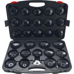Oljefilternøkkelsett - 30 deler - 65 mm x 14 til 108 mm x 18 - for ulike modeller