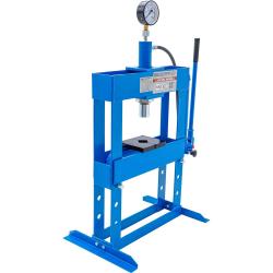 Verkstadspress - hydraulisk - tryckkraft 10 ton - max 1000 bar - arbetsområde 0 till 300 mm - vikt 44 kg - 102 x 69 x 40 cm