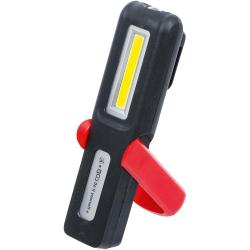 Robocza lampa ręczna COB LED - czas świecenia 2,5 do 3 h - 3W COB LED - 155 x 40 x 20 mm - w zestawie kabel do ładowania