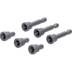 Teräsarja - syvyysrajoittimella - ulkoinen kuusiokäyttö 6,3 mm (1/4 '') - 6 kpl.