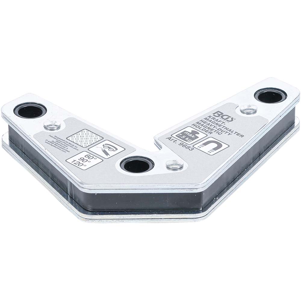 Power magnet holder - L-form - holde kraft 7,5 kg - enkeltvis eller parvis