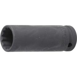 Kraft-Steckschlüssel-Einsatz - Zwölfkant - tief - Antrieb Innenvierkant 12,5 mm (1/2") - SW 21 mm