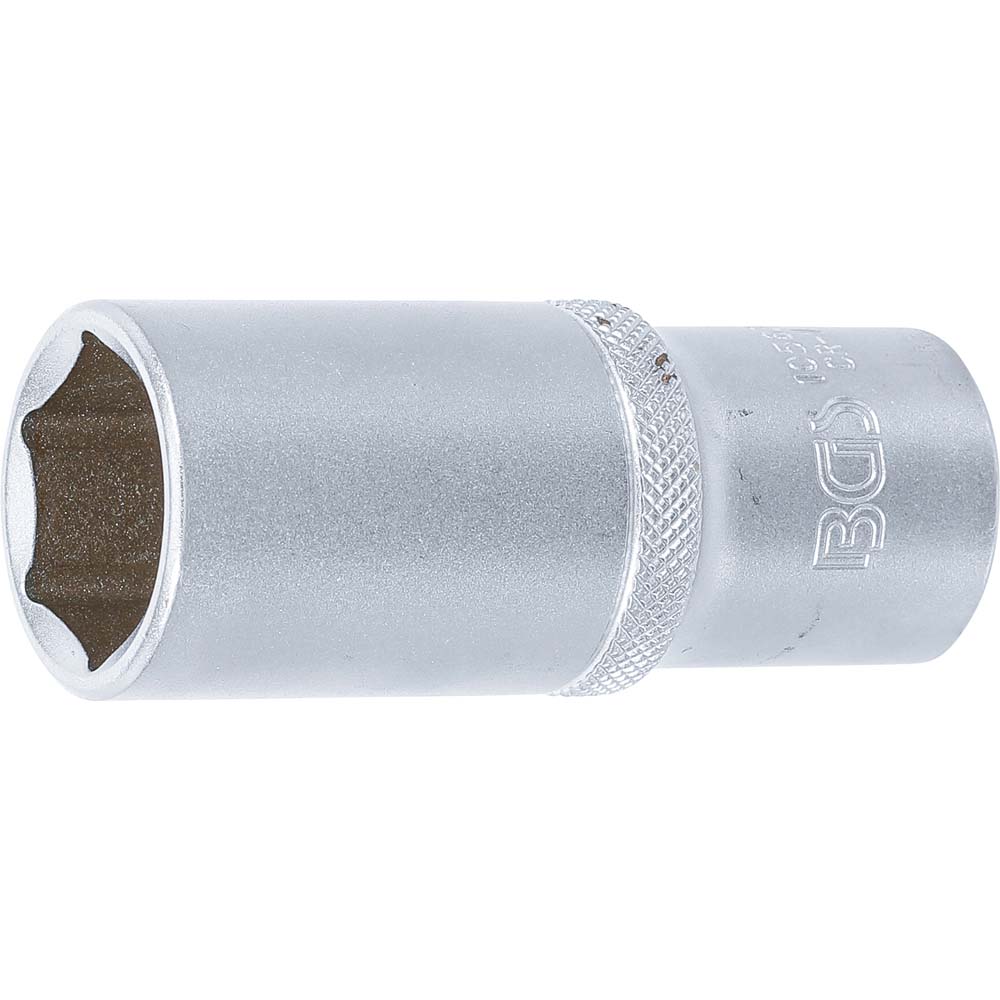 Steckschlüssel-Einsatz Sechskant - tief - Chrom-Vanadium-Stahl - Antrieb Innenvierkant 12,5 mm (1/2") - SW 23 bis 26 mm