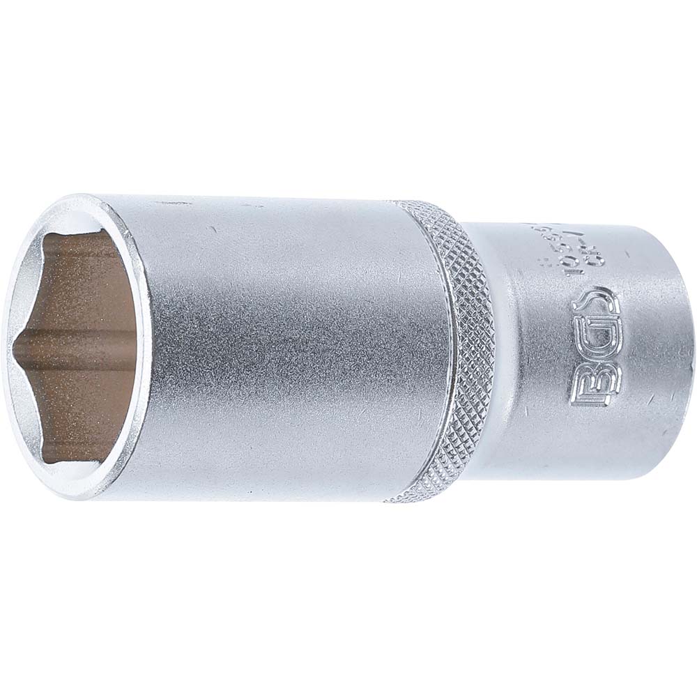 Steckschlüssel-Einsatz Sechskant - tief - Chrom-Vanadium-Stahl - Antrieb Innenvierkant 12,5 mm (1/2") - SW 23 bis 26 mm