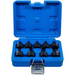 Kraft bit insert set - 9 pieces - drive square drive 12.5 mm (1/2") - T-profile (for Torx) T20 to T70