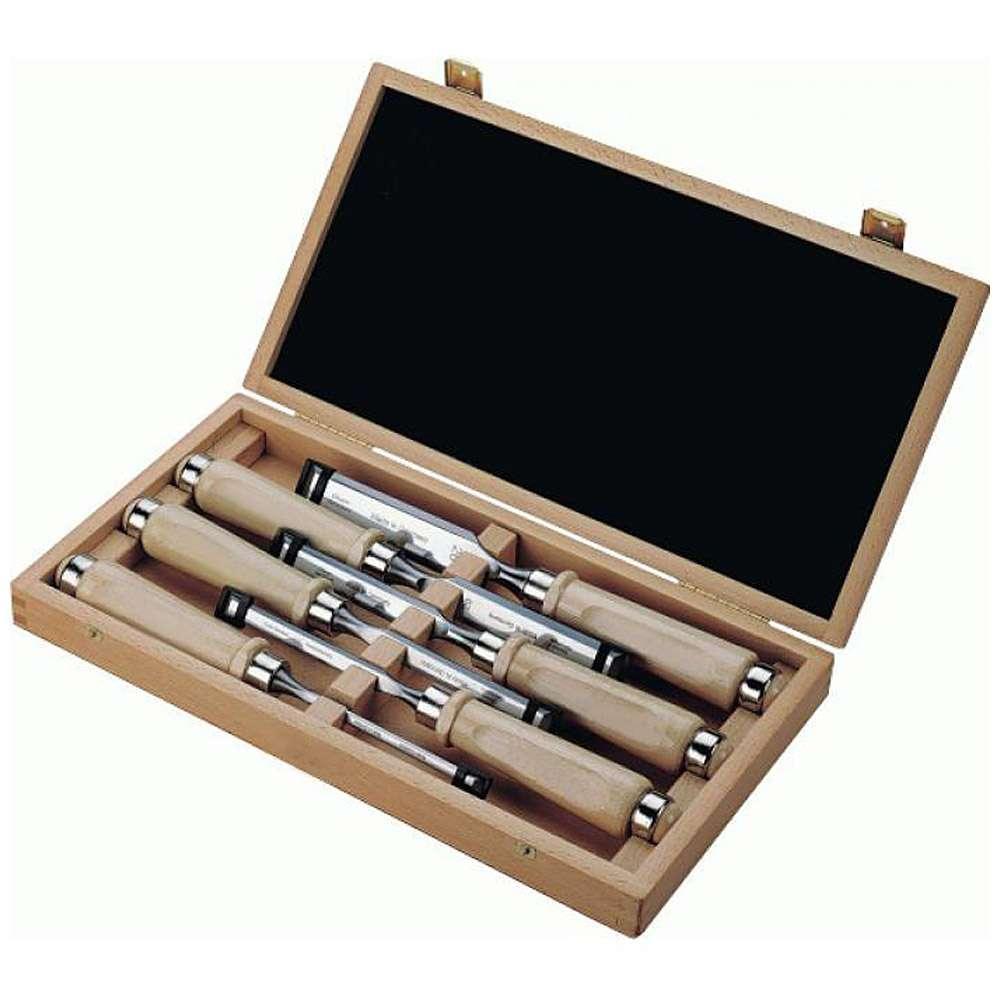Set scalpelli con manico in legno - acciaio per utensili - smussi laterali  - FORUM