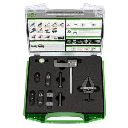 Chain tool set - For cutting, tensioning and riveting - Clamping width 9 to 46 mm - Price per set