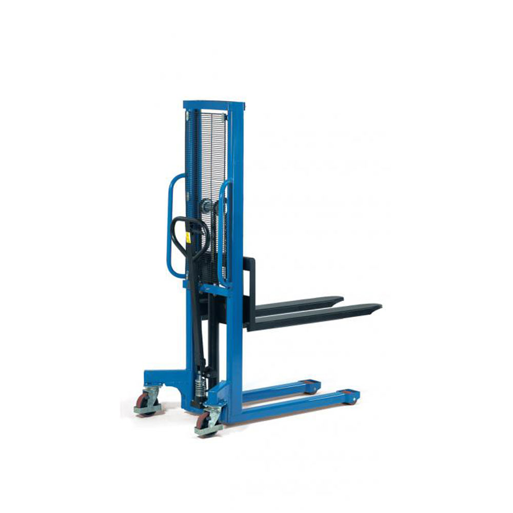 Hand hydraulic stacker - hydraulic pump with chromium plated piston and overload valve
