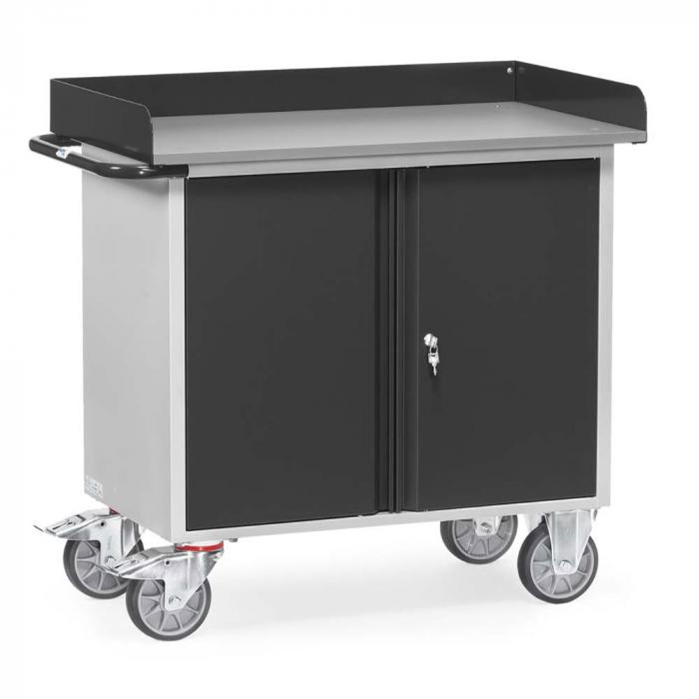 Workshop trolley - max. load 400 kg - loading area 985 x 590 mm with edge - various versions