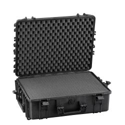 Trolley - nero -. Incluso inserto di schiuma e rulli - impermeabile