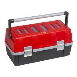 Profi-Werkzeugkoffer McPlus Alu C 22 - Außenmaße (B x T x H) 560 x 280 x 280 mm - Farbe rot / silber