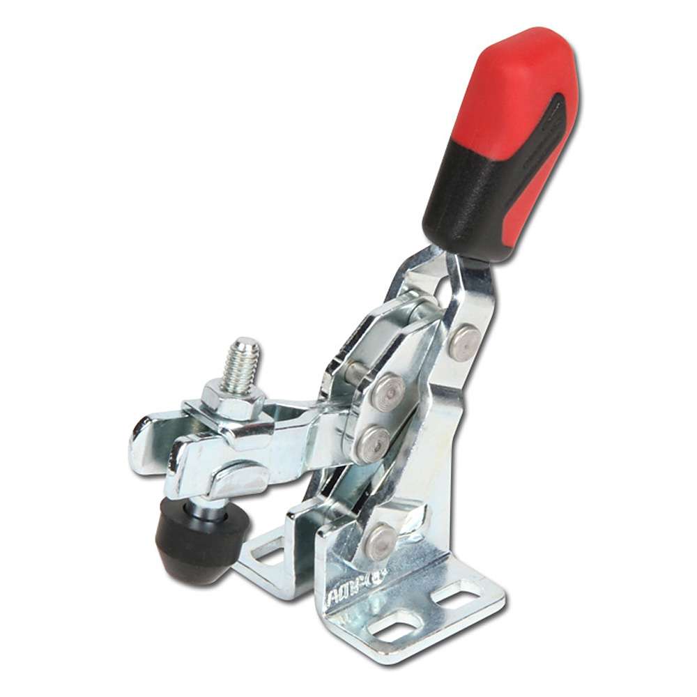 Vertical clamp - with horizontal feet - steel / stainless steel