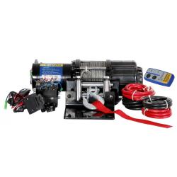 Professional winch - 12 V - pulling power up to 3150 kg - 14 m steel cable