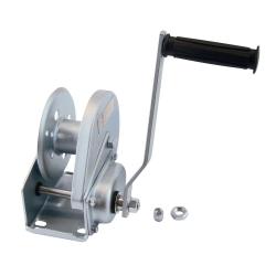 Hand winch with brake - stainless steel - for up to 600 kg - without rope