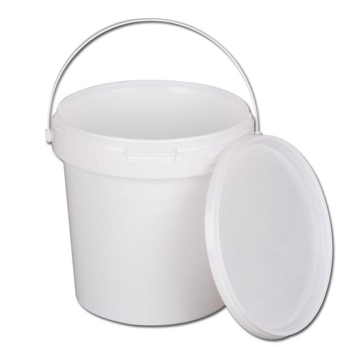 5.6 liter plastic buckets (round, color: white) - "Jokey Euro-Tainer" - type JET