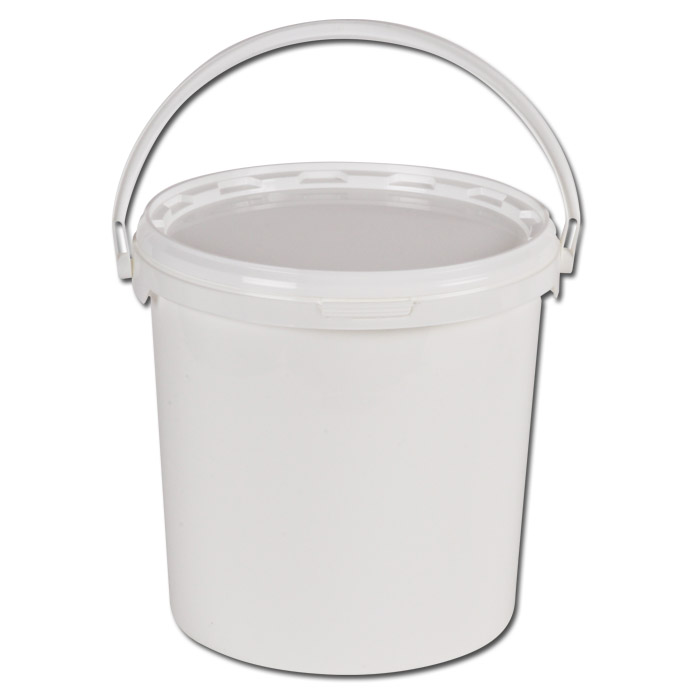 Plastic bucket 10.7 liters - color white - round - "Jokey Euro-Tainer" - type JET 107