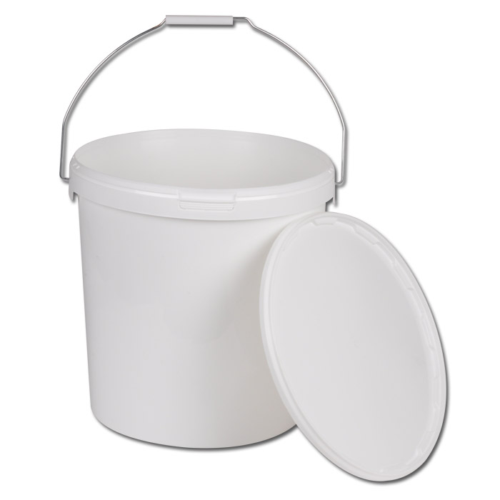 secchio di plastica 21,0 litro - Colore Bianco - rotonda - "Jokey-Euro-Tainer" - tipo JET 2