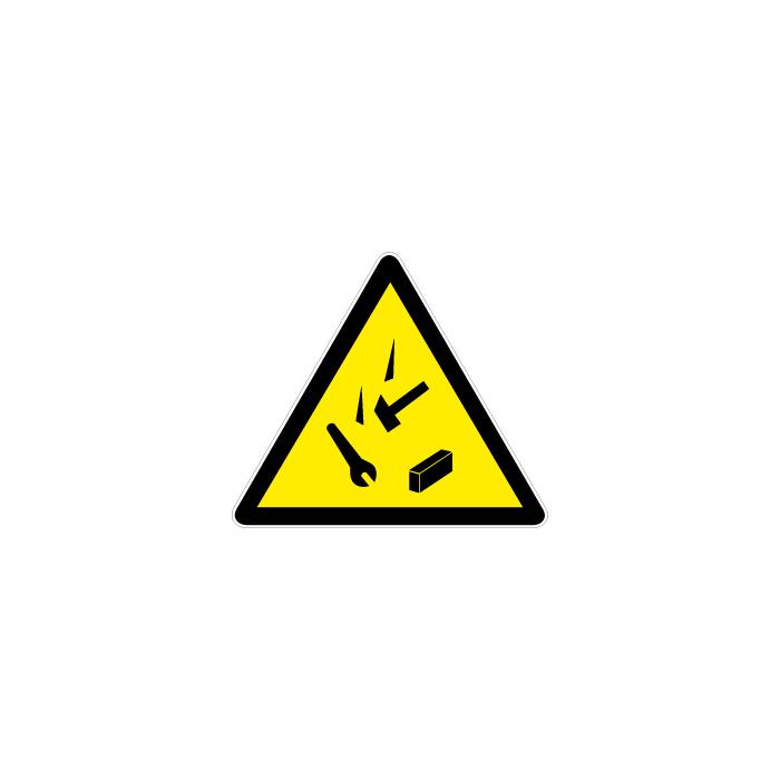 Panneau d'avertissement "des chutes d'objets" - longueur de la jambe 5-40 cm