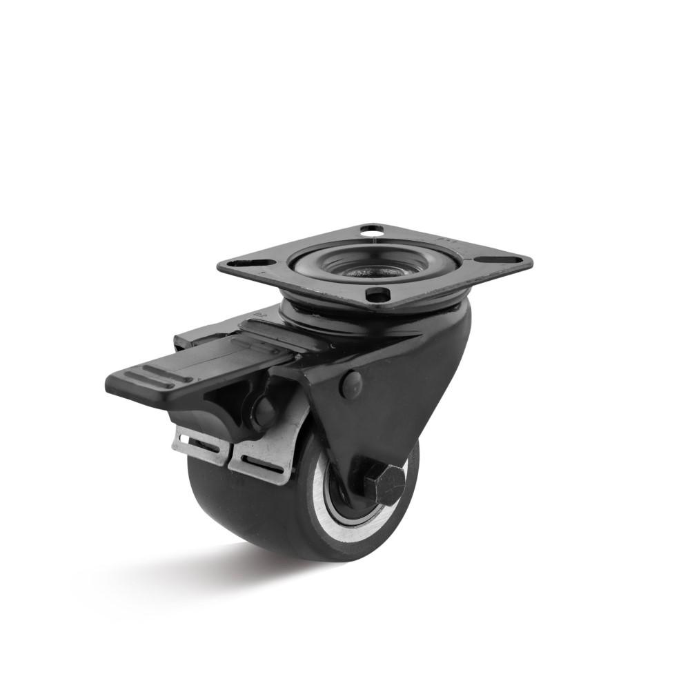 Mini roulette pour charges lourdes - roue en polyuréthane - noir