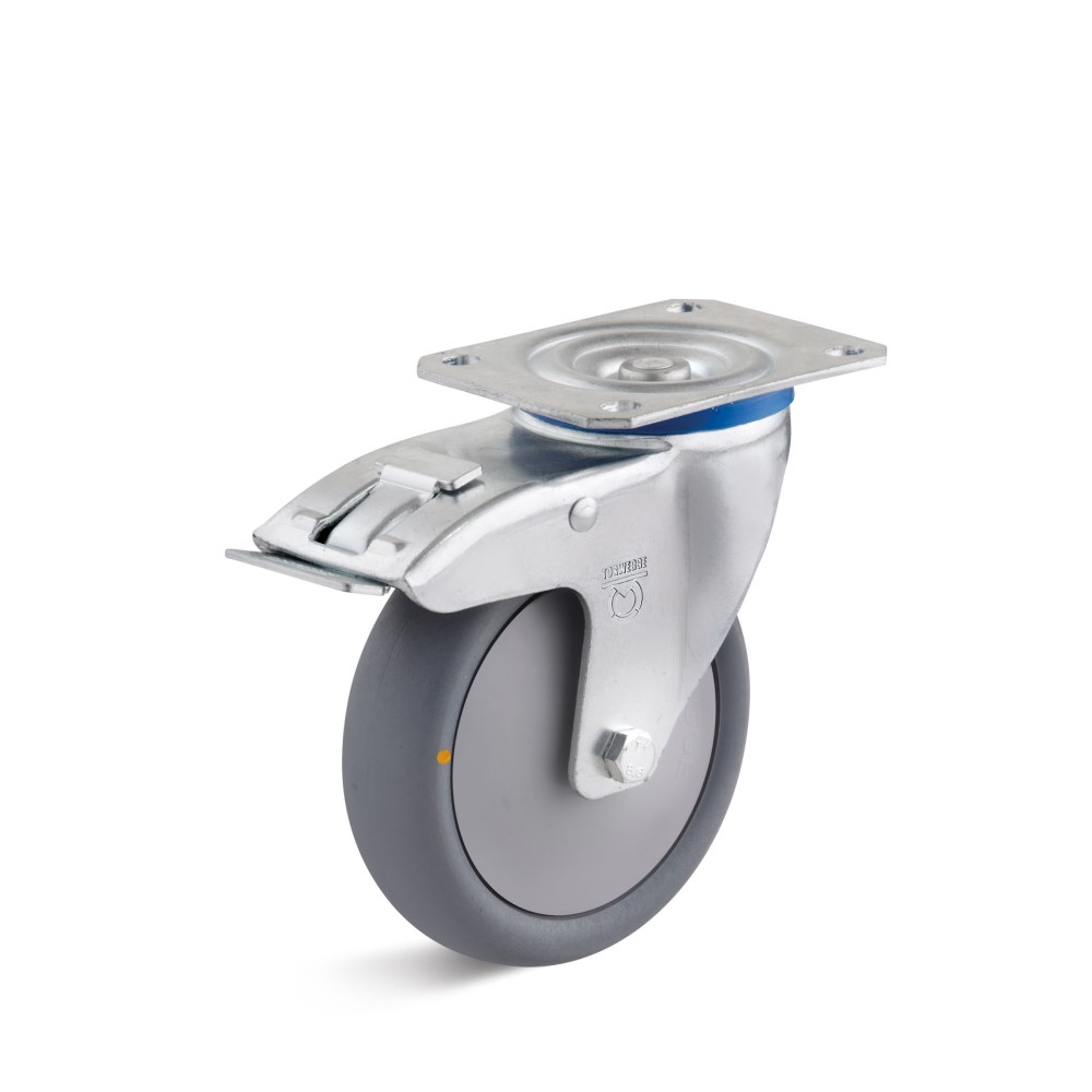 Drejeligt hjul - termoplastisk hjul EL - hjul Ø 80 til 200 mm - konstruktionshøjde 100 til 235 mm - bæreevne 80 til 220 kg