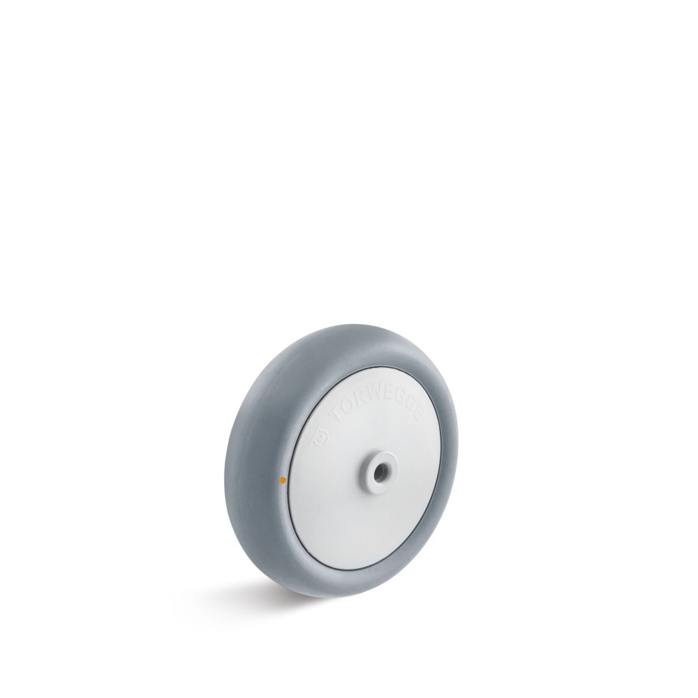 Termoplastisk hjul - PP-felg  - kulelager - opp til 110 kg kapasitet - løpeflatea av termoplastisk gummi