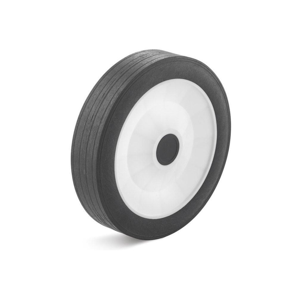 Massivt gummihjul - lukket fælg - med glideleje - hjul Ø 125 til 200 mm - bæreevne 30 til 100 kg