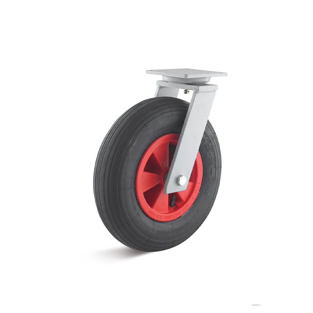 Drejeligt hjul - pneumatisk hjul - rulleleje - hjul Ø 230 til 400 mm - konstruktionshøjde 260 til 458 mm - bæreevne 130 til 250 kg