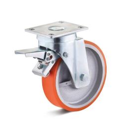 Zestaw kołowy skrętny do dużych obciążeń - koło poliuretanowe - Ř koła 80 do 300 mm - wysokość 112 do 346 mm - nośność 180 do 1800 kg