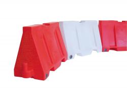 Fahrbahnteiler (Schrammborde) - Kunststoff - 1000 x 400 x 600 mm - rot