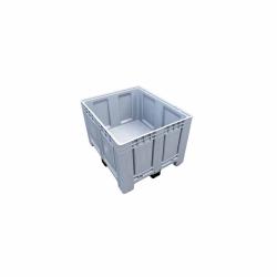 Pallet box - material HDPE plastic - with feet - color gray